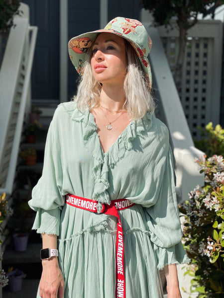 Bucket Hat with Frida Kahlo Print