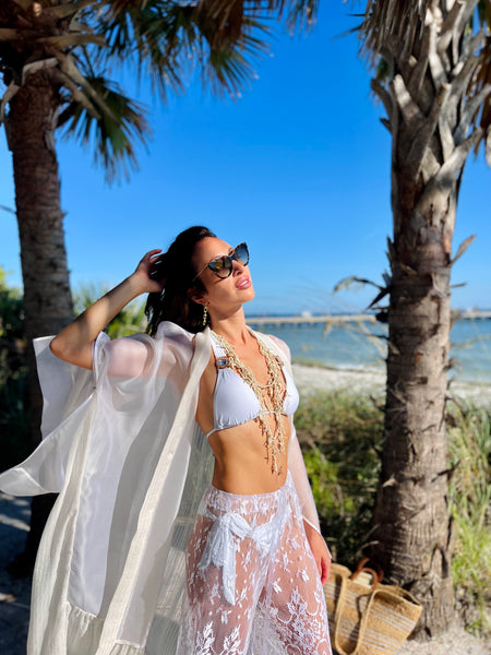 Natural Silk Swimsuit Cover