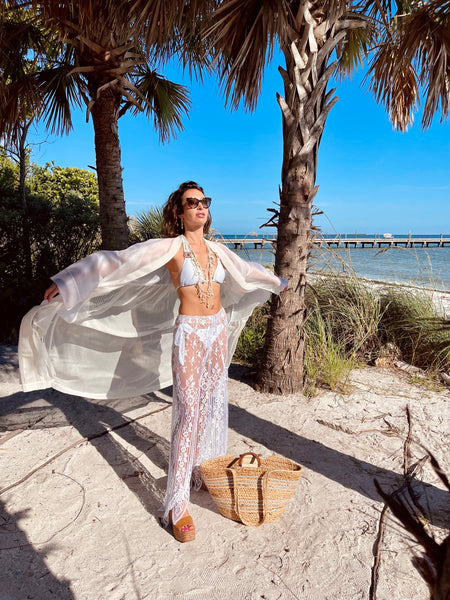 Natural Silk Swimsuit Cover