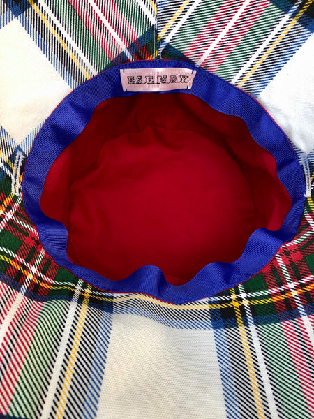 Bucket Hat with Colorful Plaids