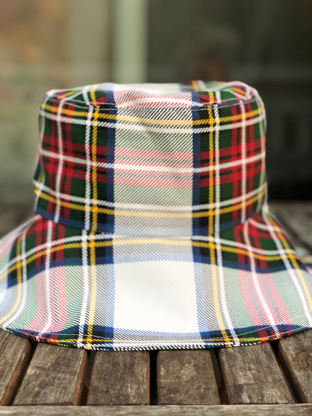 Bucket Hat with Colorful Plaids