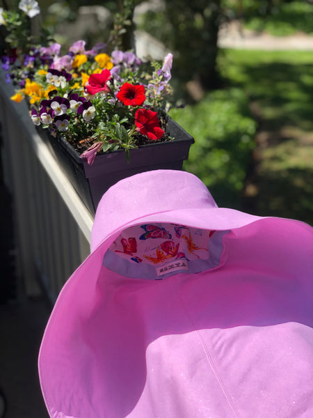 Pink Wide Brim Hat