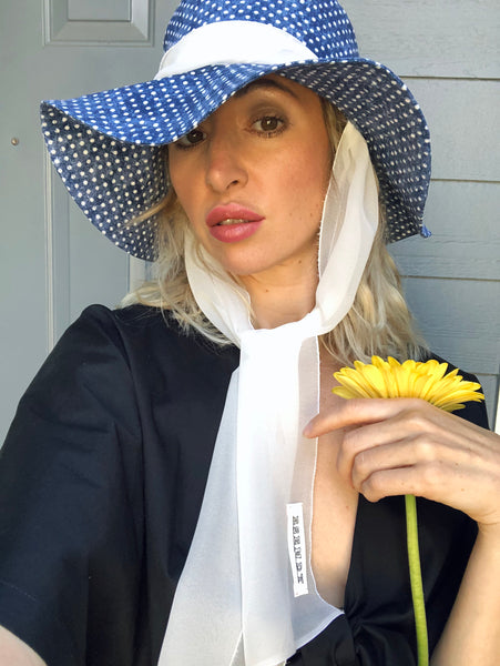 Fedora Hat with Dots Print