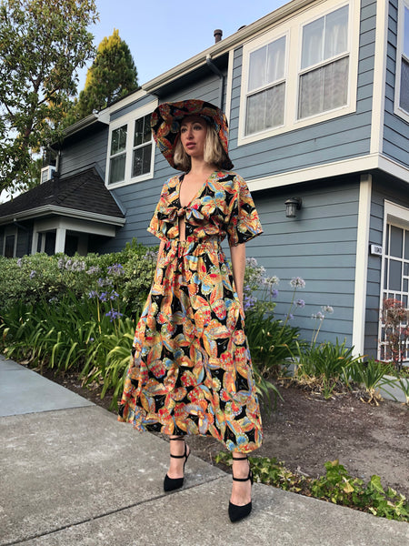 Designer Luxury Butterfly Tie Dress