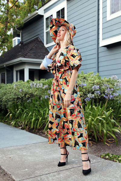 Designer Luxury Butterfly Tie Dress