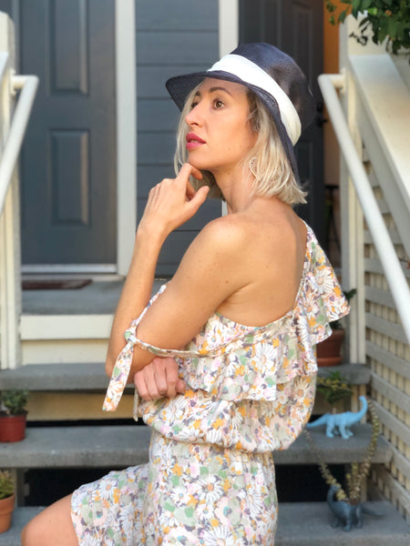 Women Organza Bucket Hat with Laser Cut