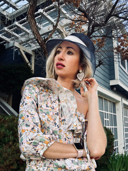 Women Organza Bucket Hat with Laser Cut