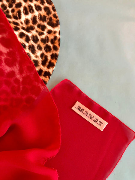 Bucket Hat with Animal Print and Silk Ribbon "Frida Kahlo"