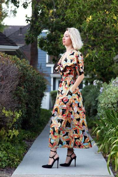 Designer Luxury Butterfly Tie Dress