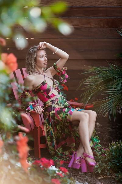 Silk Asymmetrical Dress