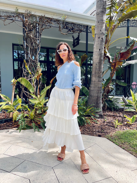 Asymmetrical Pleated Skirt