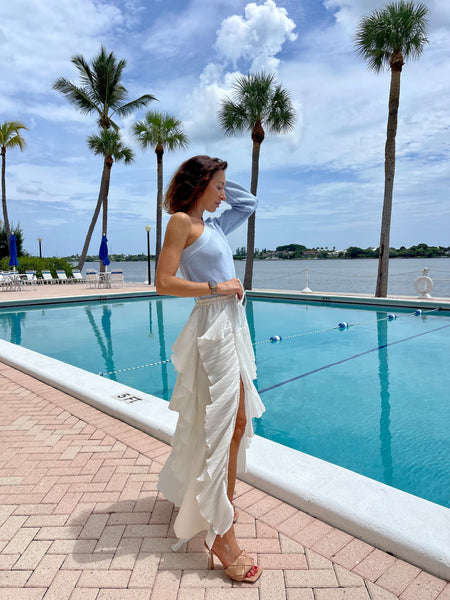 Asymmetrical Pleated Skirt