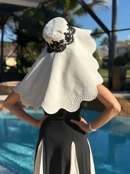 Wide Brim Hat with a Wavy Edge