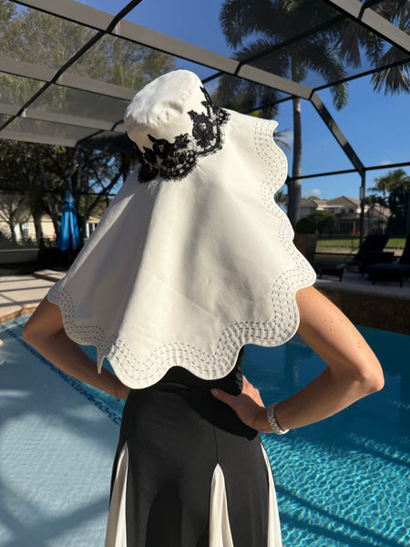 Wide Brim Hat with a Wavy Edge