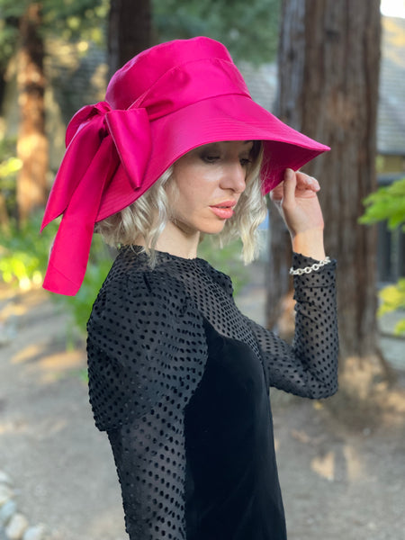 Choking Pink Wide Brim Derby Hat
