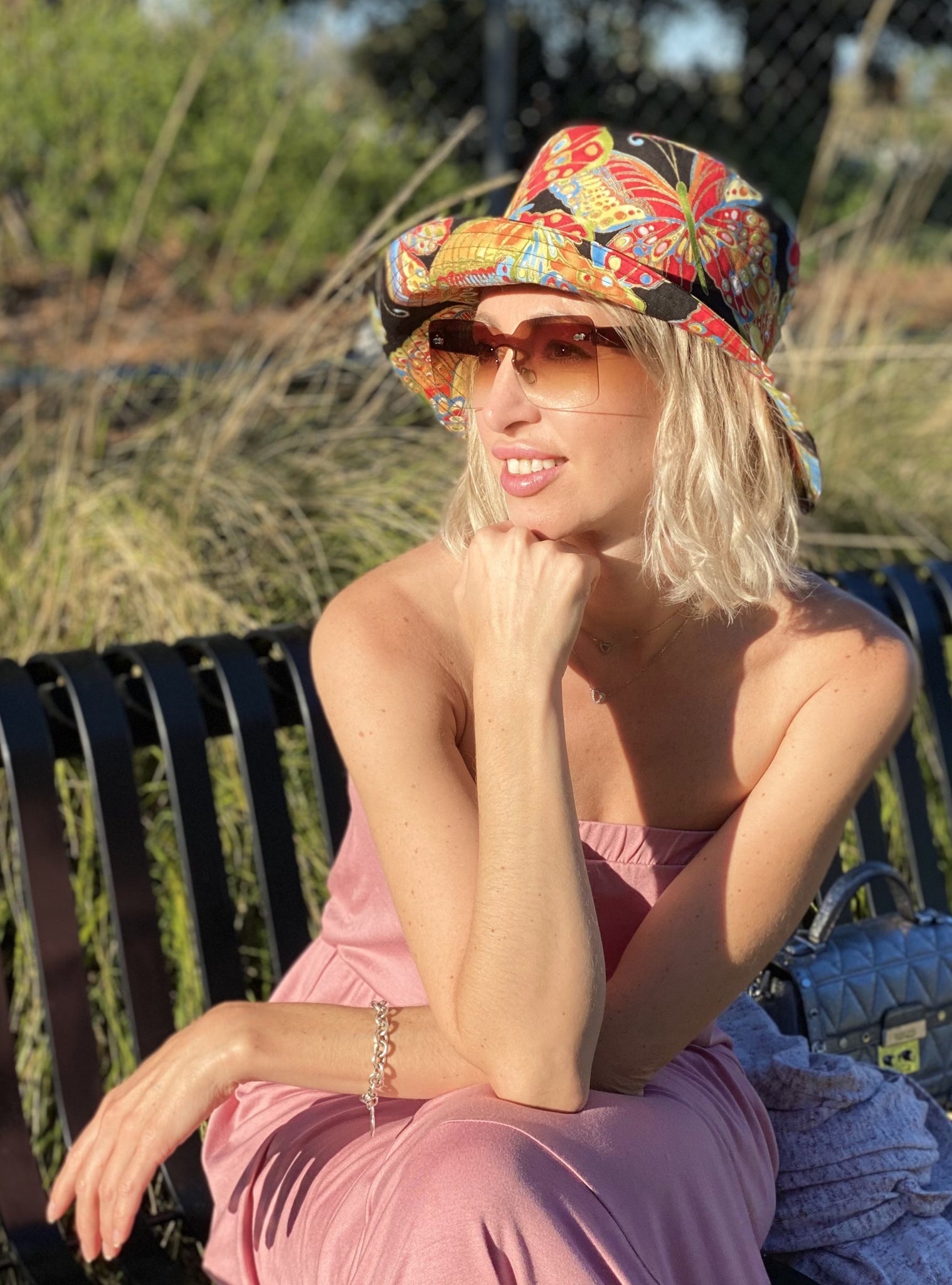 Butterfly Print Summer Hat