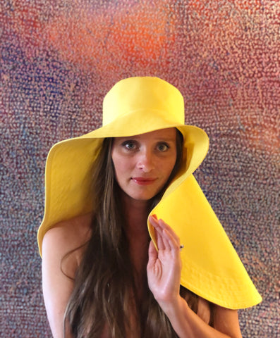 Yellow Wide Brim Hat